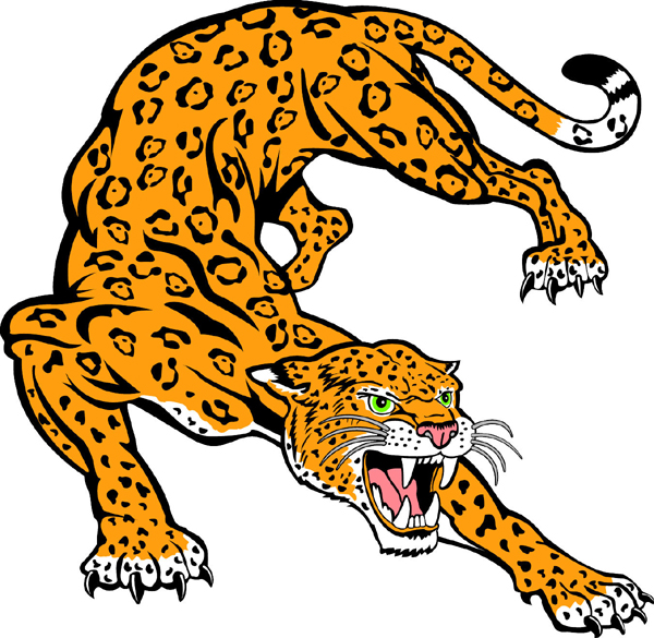 Jaguar Mascot Sports Decal  Make It Your Own