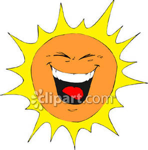 Laughing Sun   Royalty Free Clipart Picture