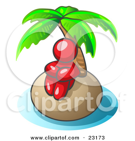 Loneliness Clipart 23173 Clipart Illustration Of A Red Man Sitting All