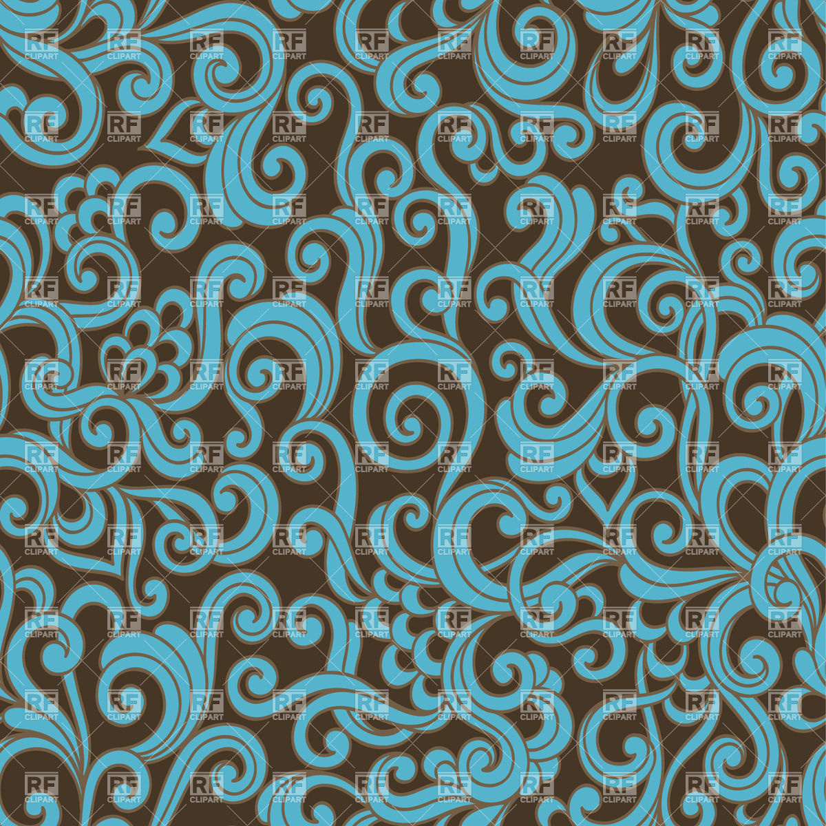 Pattern Made Of Blue Curls Download Royalty Free Vector Clipart  Eps