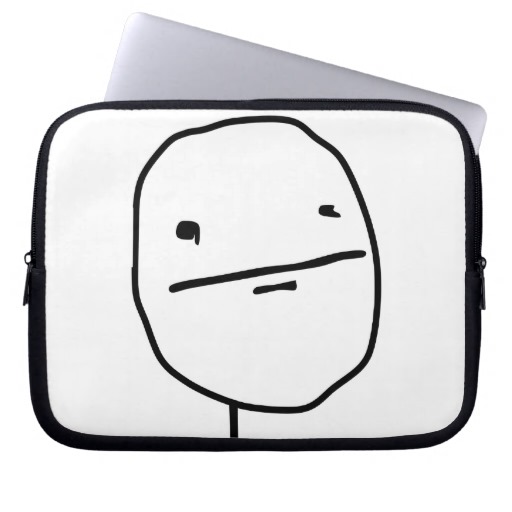 Poker Face Comic Face Computer Sleeve From Zazzle    Clipart Best