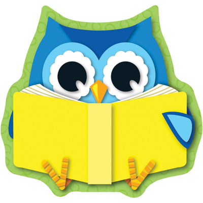 Reading Owl Mini Cut Outs    Carson Dellosa Publishes