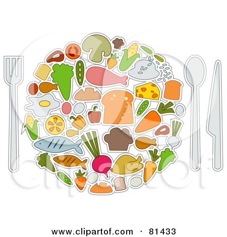 Royalty Free  Rf  Clipart Illustration Of A Collage Of Food Items