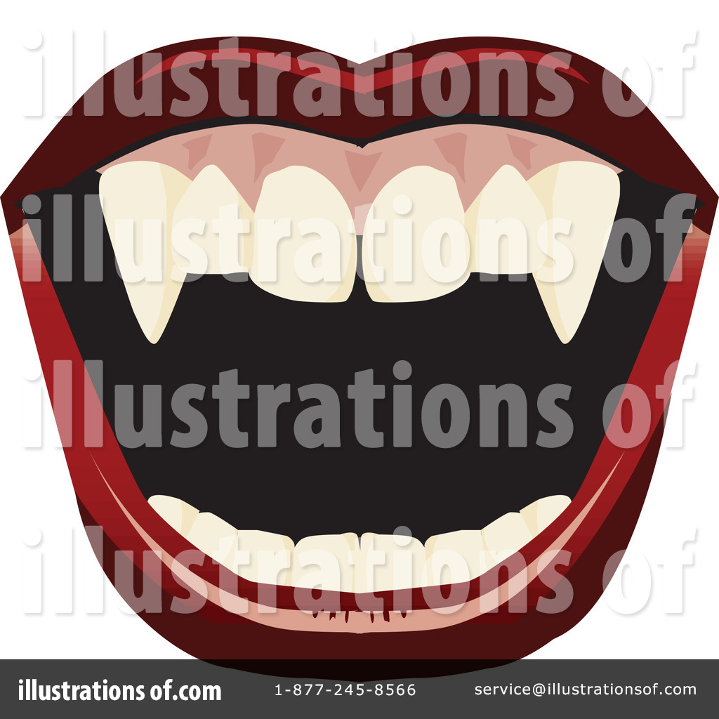 Royalty Free  Rf  Fangs Clipart Illustration By Dennis Holmes Designs