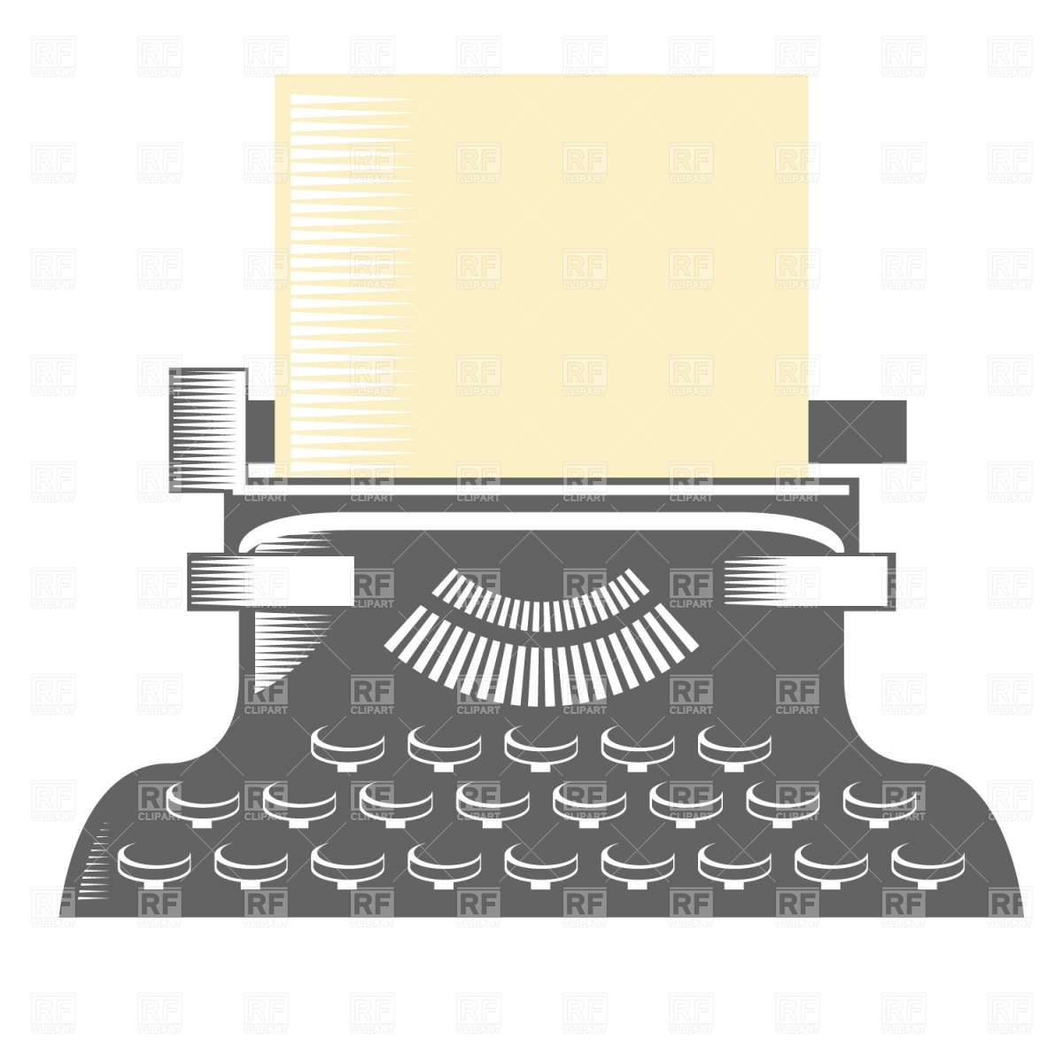 Typewriter 970 Technology Download Royalty Free Vector Clipart  Eps