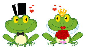 Wedding Clipart Image   Boy Frog And Girl Frog   Frogs In Love