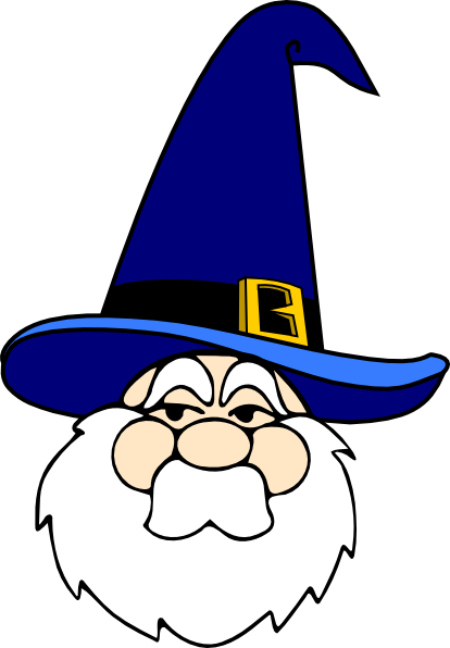 Wizard In Blue Hat Clip Art At Clker Com   Vector Clip Art Online
