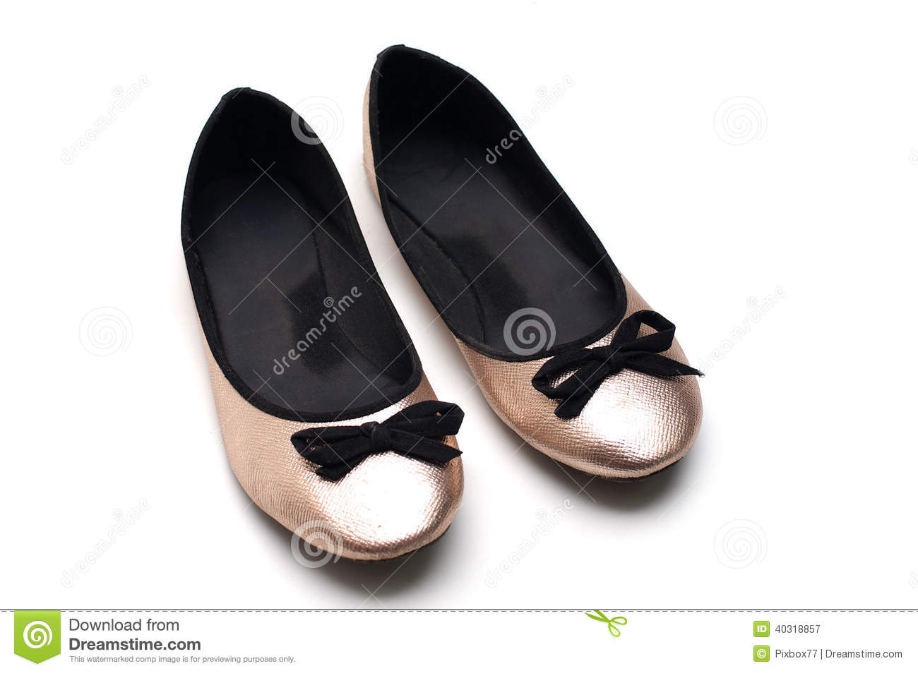Women Flat Shoes Isolated Stock Photo   Image  40318857