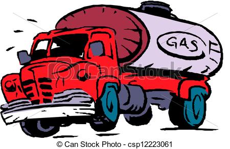 Art Vector Of Big Fuel Gas Tanker Truck Csp12223061   Search Clipart    