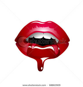 Blood Dripping From A Vampire S Mouth   Clipart