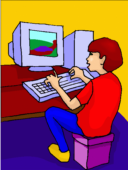 Boy On Computer Clipart   Boy On Computer Clip Art