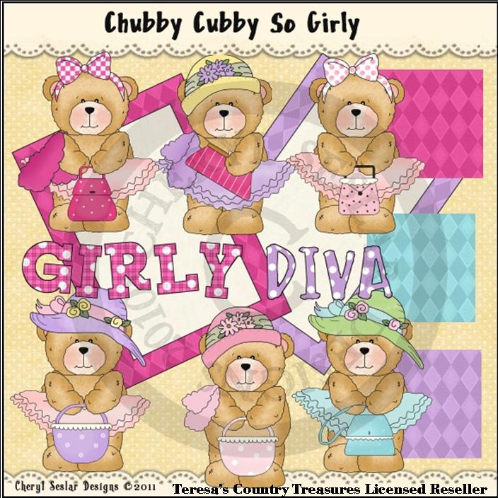 Chubby Cubby So Girly Clipart