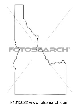 Clip Art   Idaho  Usa  Outline Map  Fotosearch   Search Clipart