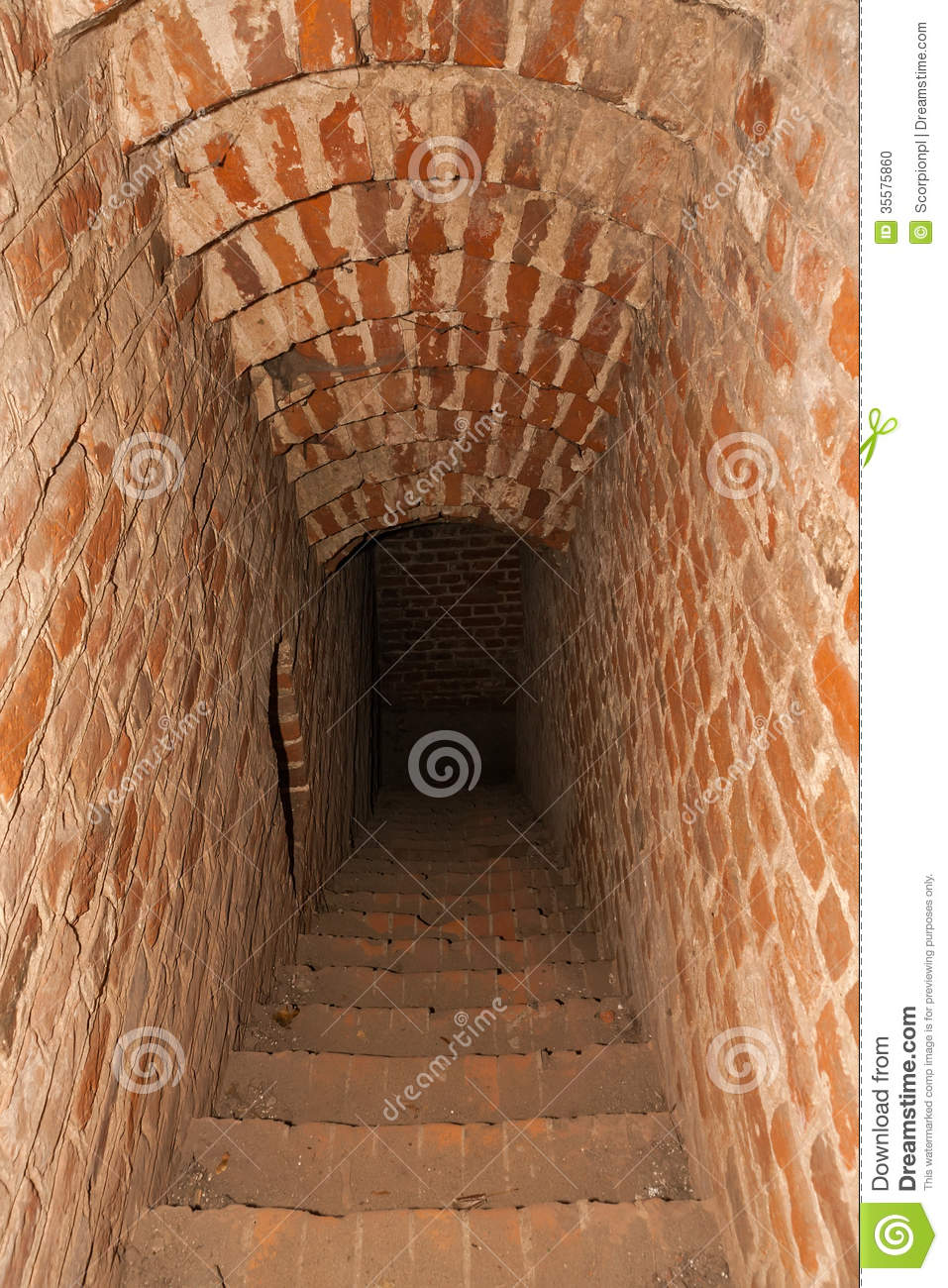 Corridor To The Underworld Of A Medieval Castle Stock Photo   Image    