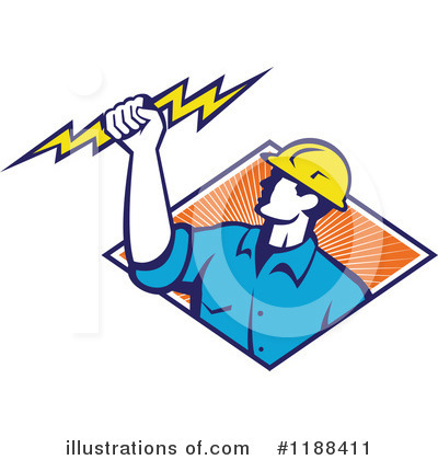 Electrician Clipart  1188411 By Patrimonio   Royalty Free  Rf  Stock    