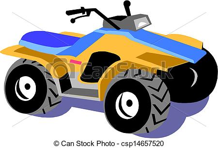 Four Wheel Motorcycle Csp14657520   Search Clipart Illustration