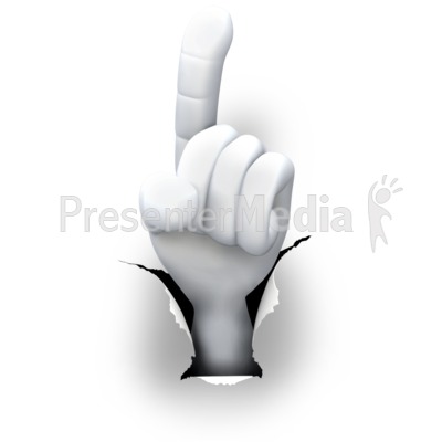 Hole Hand Number One   Signs And Symbols   Great Clipart For