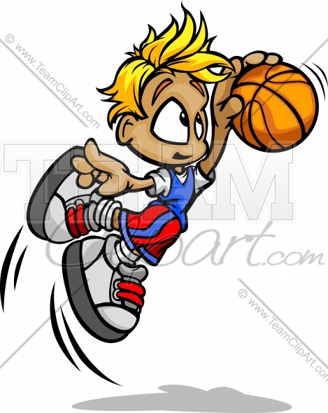 Kid Basketball Player Boy Dunking Ball   Team Clipart  Com   Quality