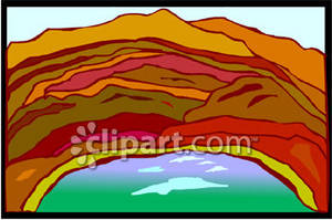 Lava Tube Rock Formation   Royalty Free Clipart Picture