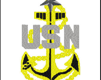     Navy Senior Chief Embroidery D Esign Pattern Instant Download Clipart