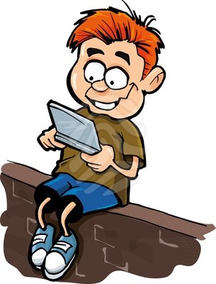 Of Boy Playing A Hand Held Computer Gamer Isolated Clipart 83383855