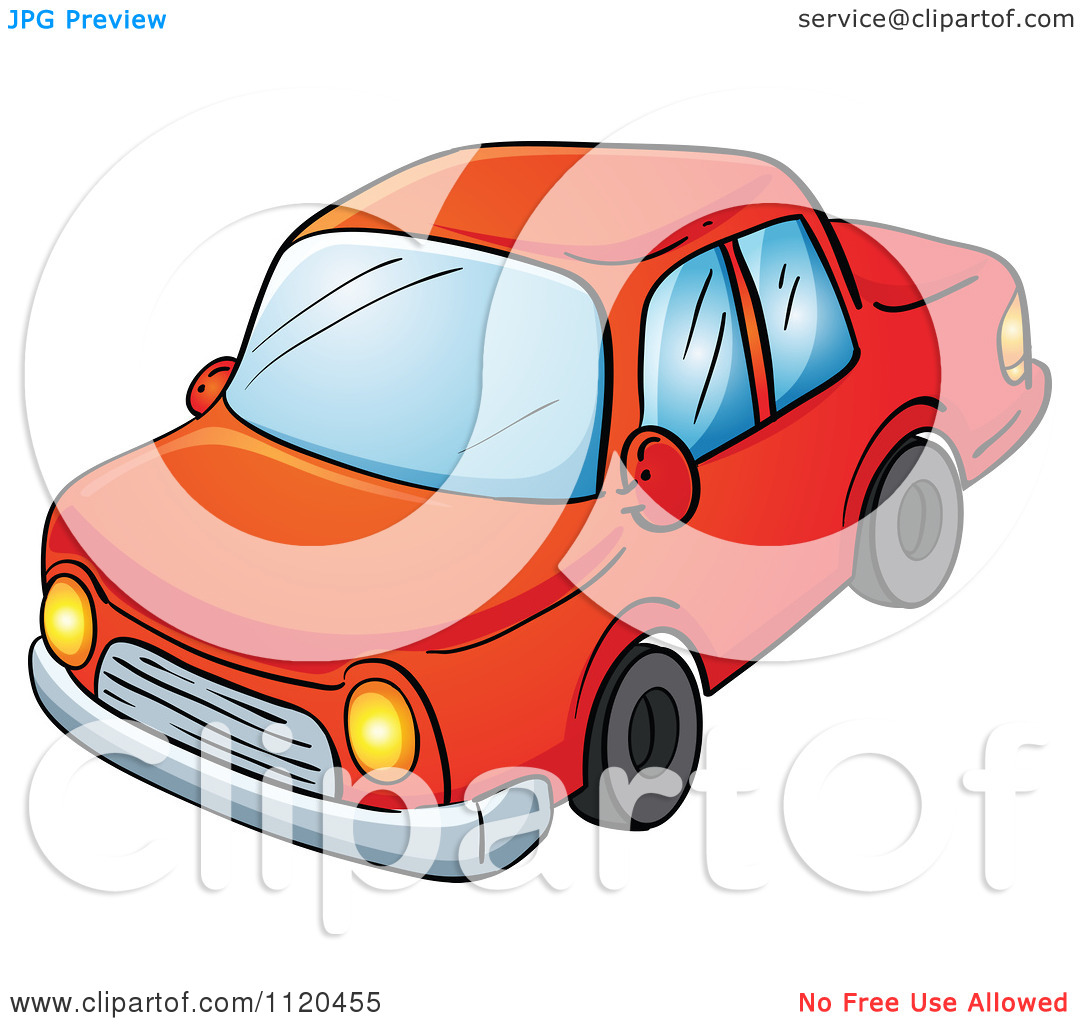 Orange Car Clipart Cartoon Of An Orange Car