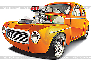Orange Drag Car   Stock Vector Clipart