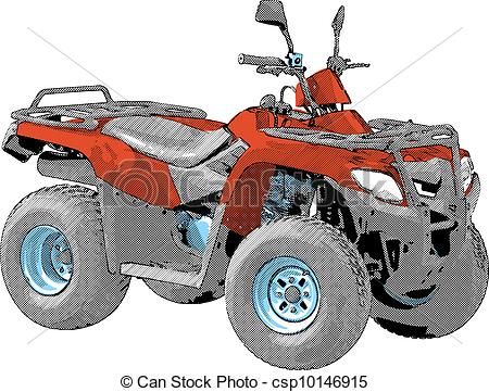   Quad Bike   Four Wheel Motorcycle    Csp10146915   Search Clipart    