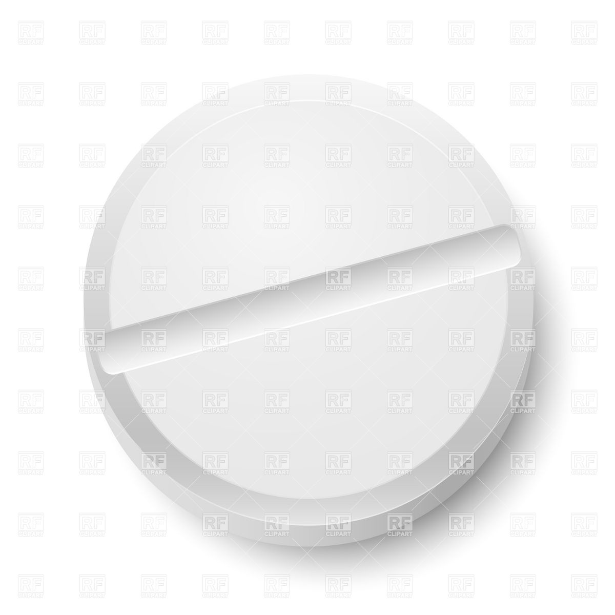 Realistic Round Aspirin Tablet  Pill  16243 Healthcare Medical