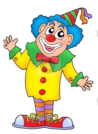 Related Pictures Clipart Clown Carrying A Hooray Banner Royalty Free