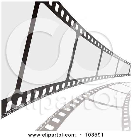 Royalty Free  Rf  Clipart Illustration Of A Film Strip Curving To The