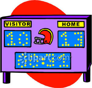 School Scoreboard Royalty Free Clipart Picture