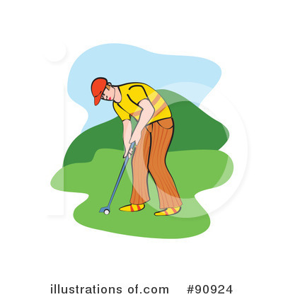 Stock Illustration Golf Golfer Swing People Caddy Clipart Drawing  420