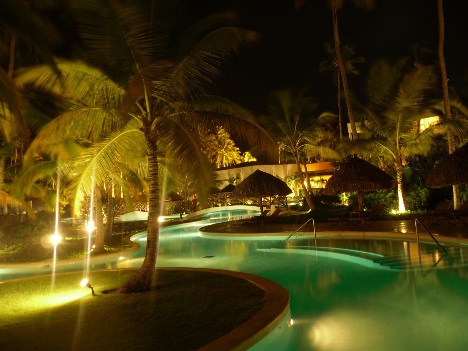 View From Our Balcony At Night Lazy River