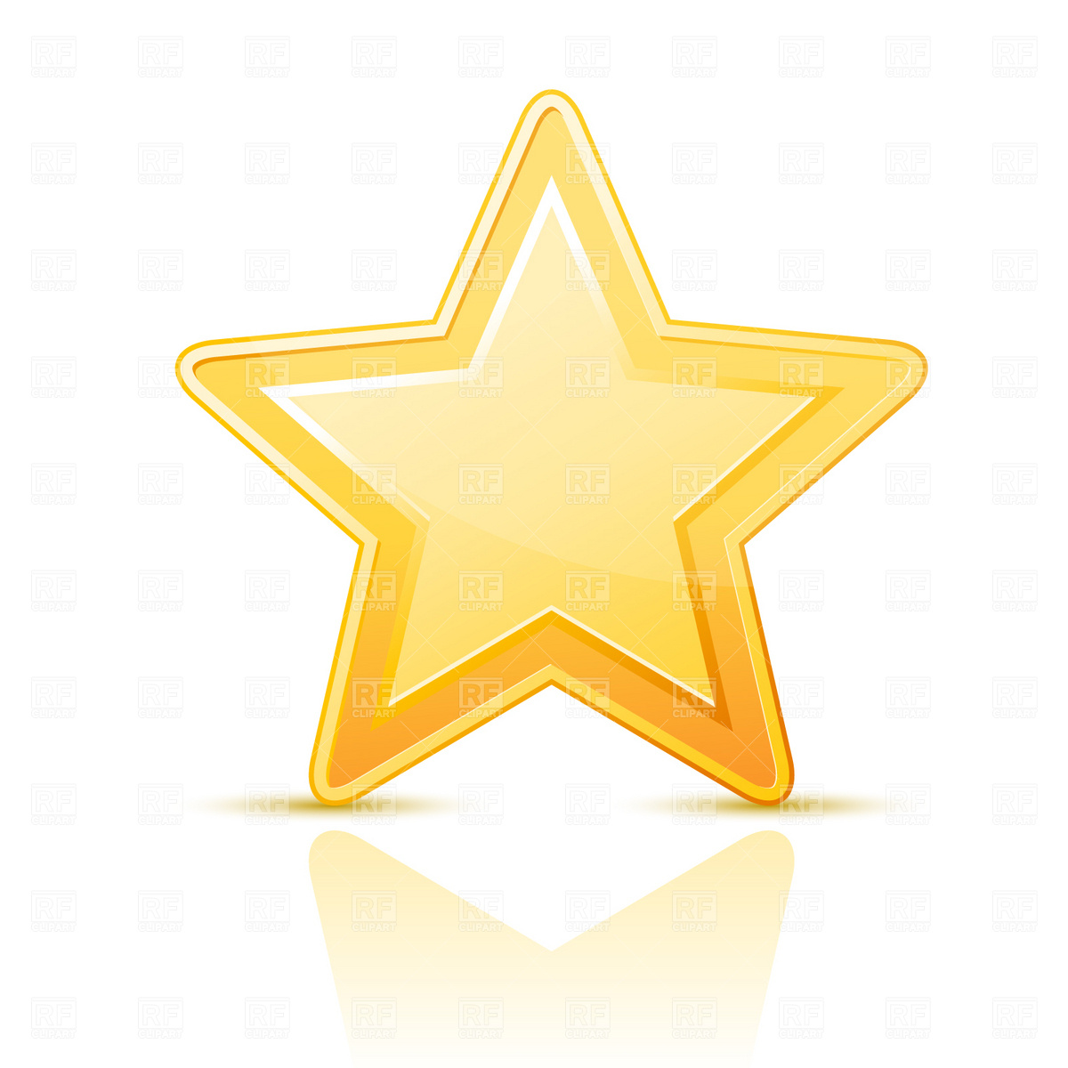 And Emblems   Golden Star Icon Download Royalty Free Vector Clipart