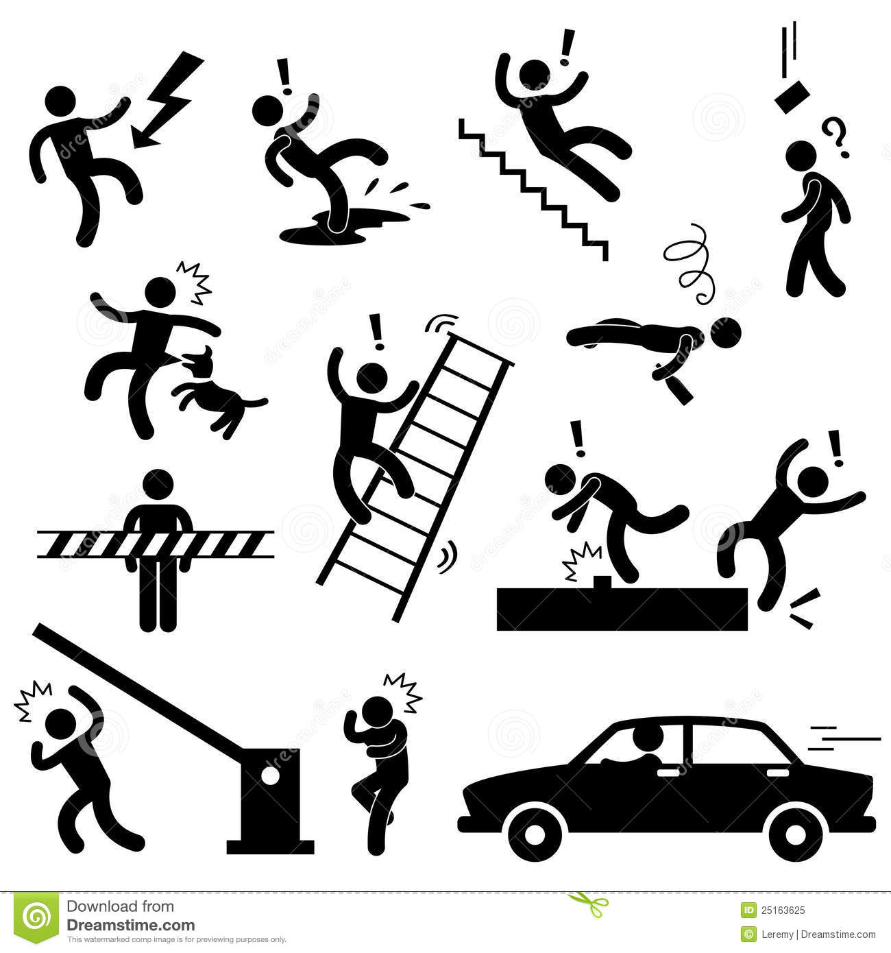 Caution Safety Danger Slippery Fall Car Accident And Many More