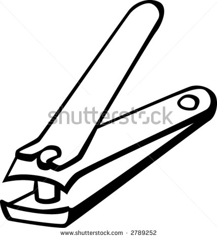 Child Cutting Nails Clipart