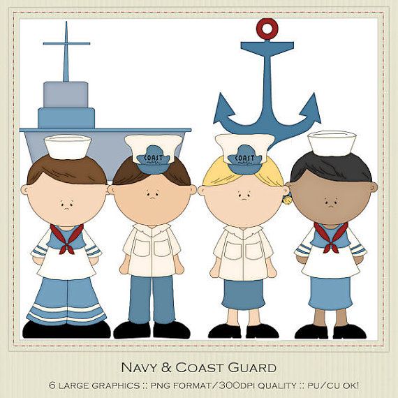 Coast Guard   Navy Military Clipart By Alice By Marlodeedesigns  1 35