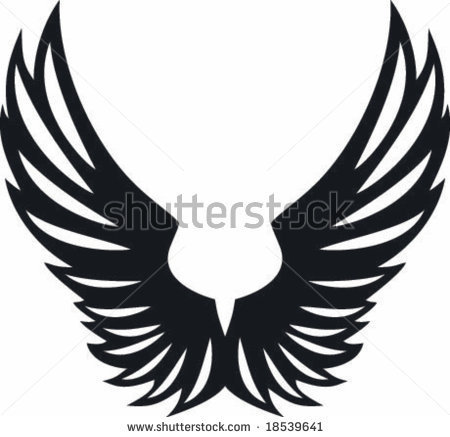 Eagle Wings Clipart Stock Vector Vectorial Big Spread Eagle Two Wings