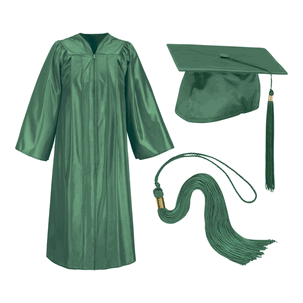 Emerald Green Graduation Cap And Gown