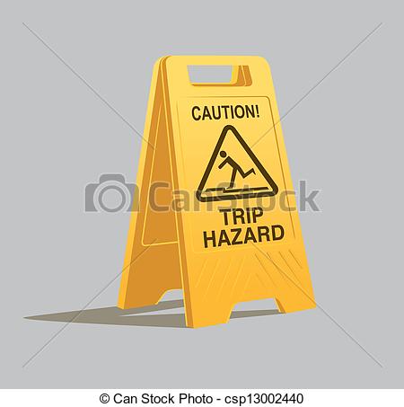 Eps Vector Of Trip Hazard Warning Sign   Vector Illustration Of A Trip