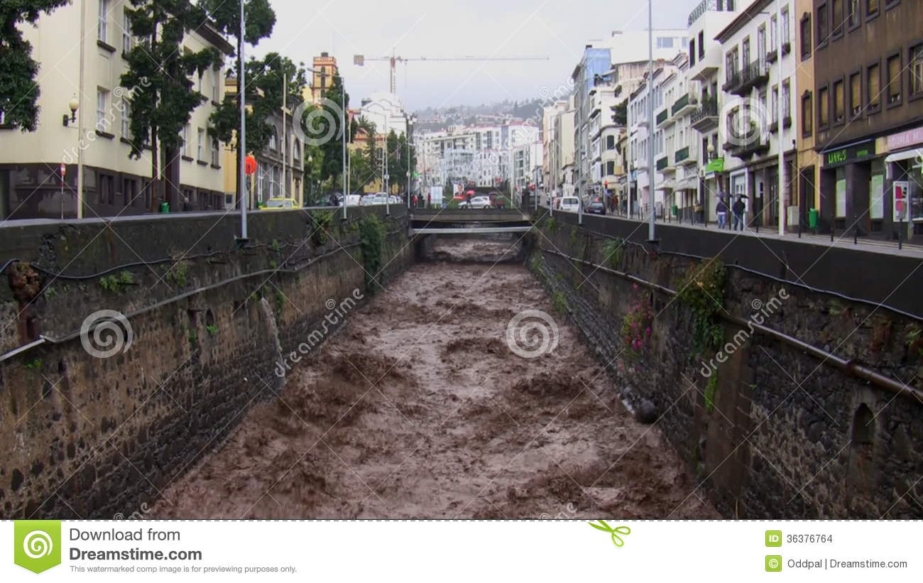 Flash Flood Clipart Raging River City Fast Moving
