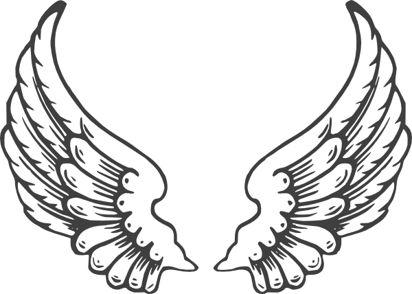 Grey Eagle Wings Clip Art