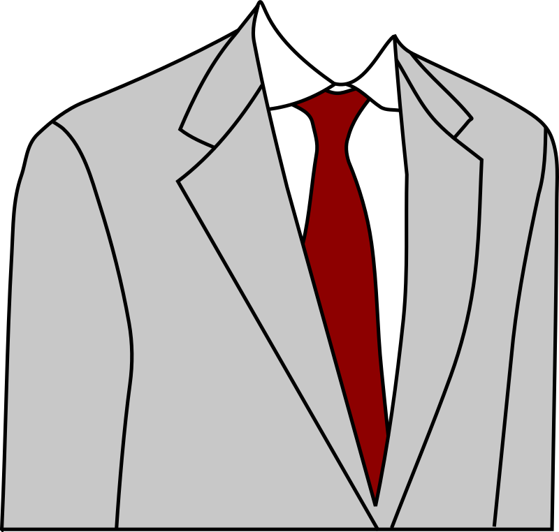 Grey Suit By Laobc   Part Of A Light Grey Suit With A Red Necktie