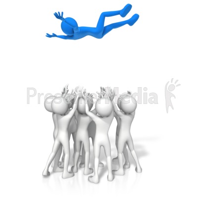 Group Safety Net Fall Presentation Clipart