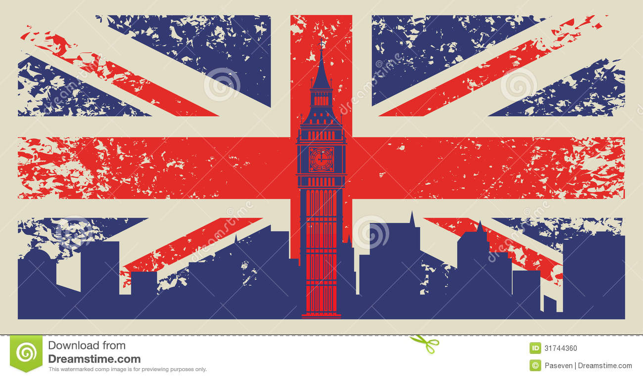 London Flag Clipart Britain Flag And Big Ben In