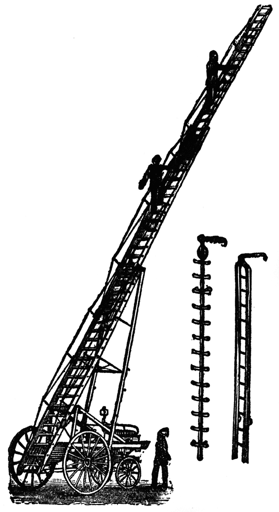 Modern Fire Ladder   Clipart Etc