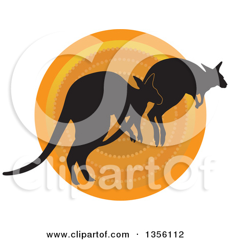     Of A Cute Aussie Kangaroo   Royalty Free Vector Clipart By Visekart