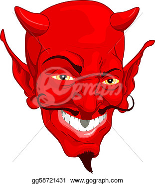 Red Cartoon Style Devil Face  Stock Art Illustrations Gg58721431