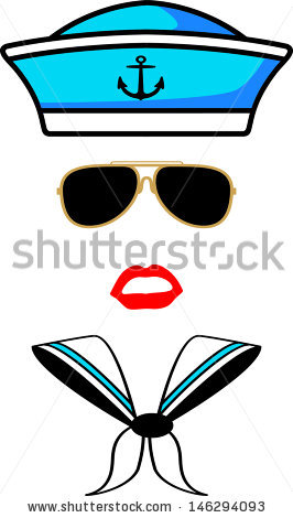 Sailor Cap Clip Art Sailor Hat Sunglasses Lips
